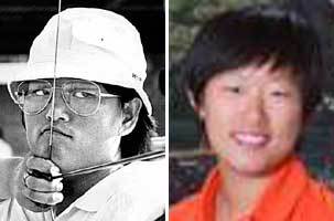 1984년 로스앤젤레스 올림픽 양궁 금메달 리스트 서향순 씨(왼쪽)와 큰딸 박성민.