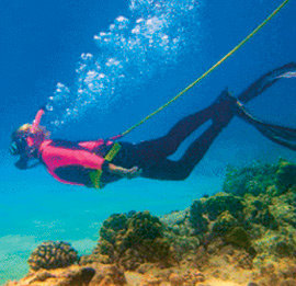 인양작업에 참여한 민간업체가 사용하는 산소공급 장비 ‘후카’.