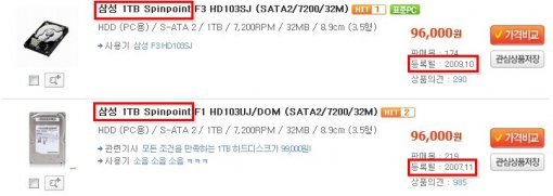 출처: 가격 비교 사이트 다나와