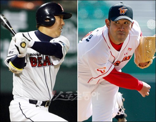 두산 김현수-SK 카도쿠라. [스포츠동아 DB]