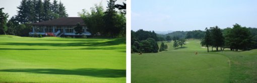 <이오우노 C.C 클럽하우스>              <잘 관리된 그린상태>