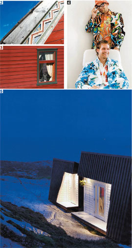 [1] 중세 시대 건축된 노르웨이 베르겐의 목조 건물들 [2] 발레스트란 마을의 한 가정집 지붕 디자인 [3] 빨간색 
벽면과 초록색 창틀, 검은 고양이가 어우러진 발레스트란 가정집의 감각적인 색감 [4] 무즈 오브 노르웨이의 광고 비주얼 [5] 
판타스틱 노르웨이가 혹독한 비바람을 견디는 디자인으로 암반 위에 지은 가정집.