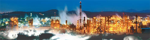 울산 석유화학단지 모습.