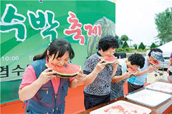 수박 생산지인 충북 진천과 음성에서 3일 수박축제가 열린다 사진 제공 음성군