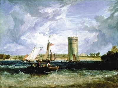 영국근대회화전에 전시된 터너의 ‘바람부는 날’.