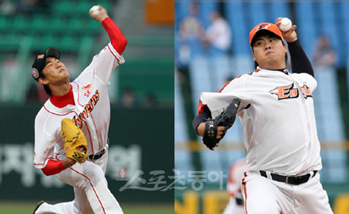 김광현(왼쪽), 류현진(). 스포츠동아DB