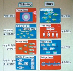 운현초교는 2004년부터 모든 수업에 8가지 사고과정(Thinking Maps)을 도입했다. 사진 제공 운현초교