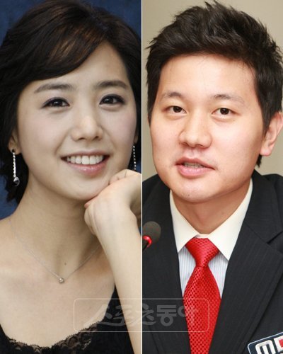 10월 9일에 결혼식 올리는 이지애·김정근 아나운서 (왼쪽부터).
