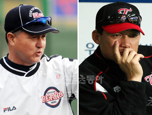 두산 김경문- LG 박종훈 감독. 스포츠동아 DB