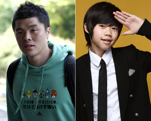 축구선수 김영광-아역스타 박지빈 (왼쪽부터).