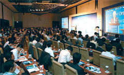 7일 오전 일본 도쿄에서 열린 제2회 ‘한국자본시장설명회’에 노무라자산운용, 도요증권 등의 대표이사를 비롯해 기관투자가 300여 명이 참석했다. 사진 제공 금융투자협회