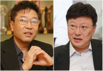왼쪽 SM엔터테인먼트 이수만 회장, 오른쪽 박근혜 전 한나라당 대표의 남동생인 박지만 ㈜EG 회장
