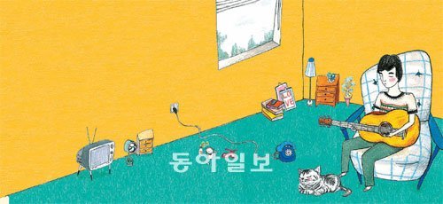 김유철 씨의 장편 ‘사라다 햄버튼의 겨울’은 고양이, 카페의 아르바이트 학생, 오랜만에 재회한 계부. 주변 사람들과의 섞임을 통해 마음의 상처와 화해를 묘사한다. 일러스트 제공 문학동네