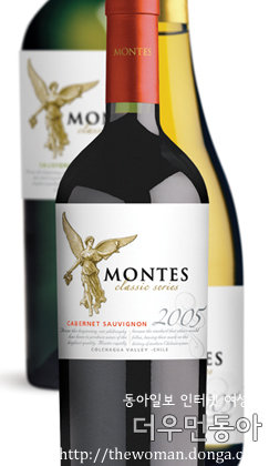 ▲ 몬테스 와인 라벨에서는 천사를 볼 수 있다.