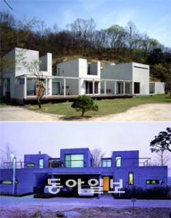 승효상 씨의 ‘수백당’(위)과 김영준 씨의 ‘자하재’는 외형적인 꾸밈을 자제하고 여백의 묘를 넉넉히 살려 주변환경을 공간 속으로 끌어들였다. 사진 제공 이로재·yo2