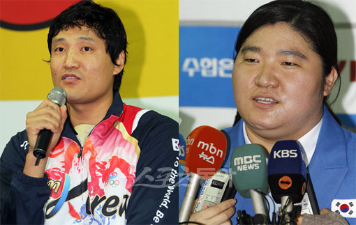 남자 핸드볼 주포 윤경신(좌) 역도 장미란(우) [스포츠동아 DB]