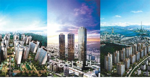 (왼쪽부터)상도 엠코타운, 상봉 프레미어스 엠코, 상도 엠코타운 애스톤파크