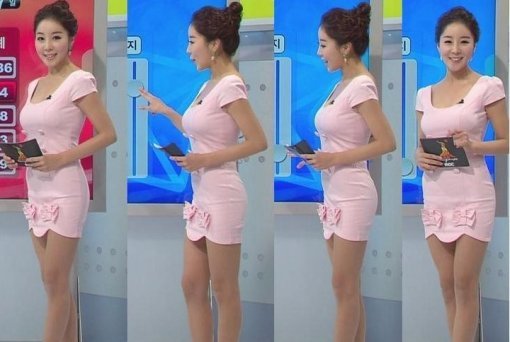 논란이 된 MBC 원자현 아나운서의 광저우 아시안게임 리포트 장면