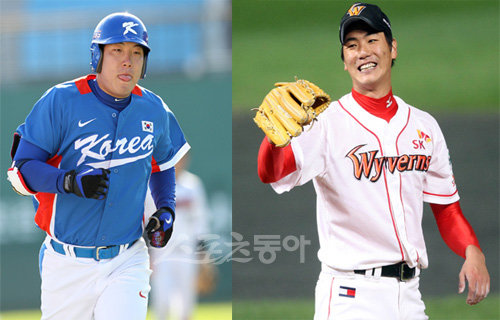 김현수(좌), 김광현(우) 선수. 스포츠동아 DB