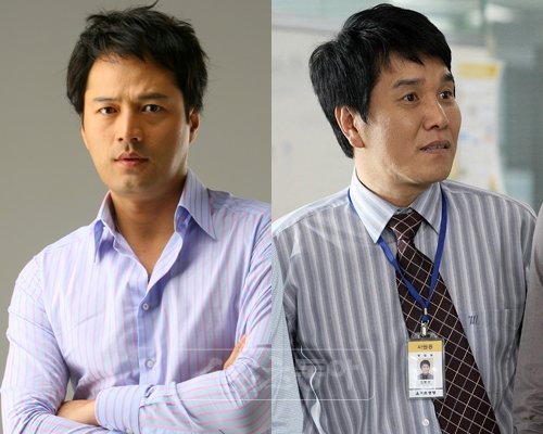 연기자 김성민, 전창걸(왼쪽부터). 스포츠동아DB