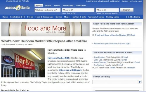 애틀랜타 지역 일간지 ‘AJC’의 인터넷에 소개된 이지연의 식당.