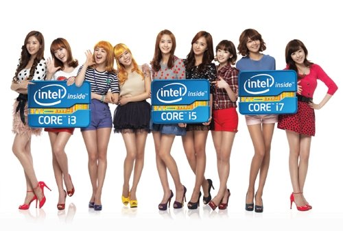 인텔의 2세대 코어 프로세서가 한국에 상륙했다. 사진은 인텔 신제품 캠페인 모델 ‘소녀시대’.