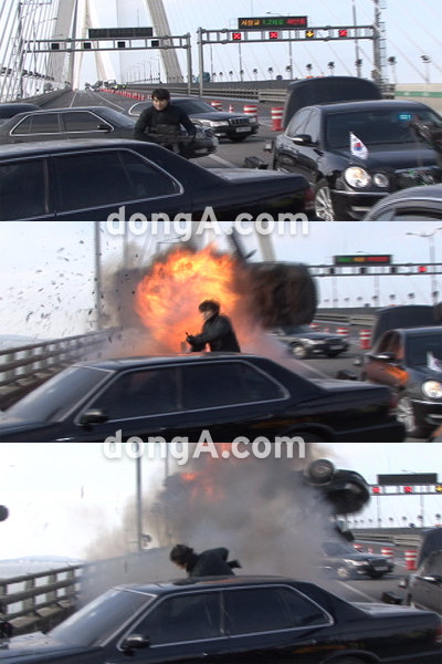 인천대교 차량 폭파신.