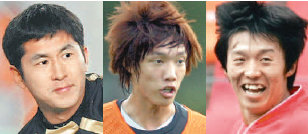 김용대, 홍정호, 김보경(왼쪽부터)