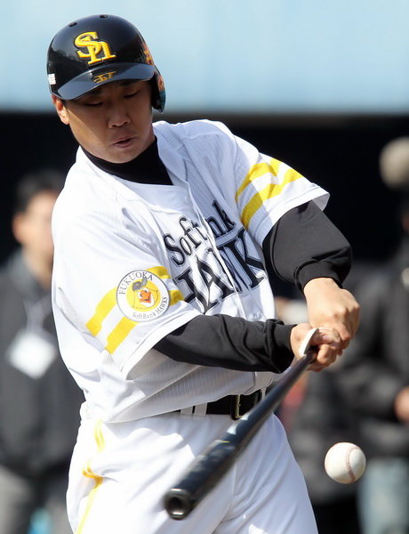 소프트뱅크 시절 이범호 [사진= 동아일보 DB]