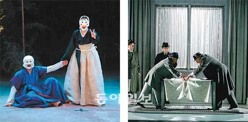 ■ ‘북청사자야 놀자’ 삼국유사 두 설화에 조선시대 탈놀이 결합(왼쪽)■ ‘그 집에 갔지만…’중세 아카펠라 창법과 현대적 시-산문 접목