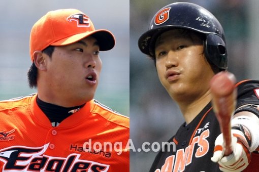 (좌측부터) 류현진-이대호. 스포츠동아DB