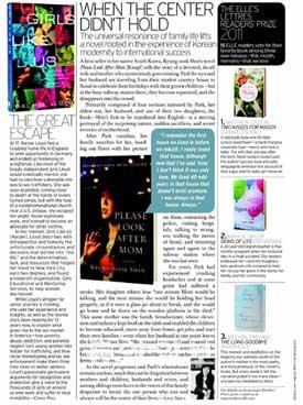 신경숙 씨의 소설 ‘엄마를 부탁해’의 영문판 출간을 앞두고 미국 언론과 출판계의 관심이 뜨겁다. 신 씨의 인터뷰와 리뷰를 게재한 ‘엘르’ 4월호 기사. 창작과비평 제공