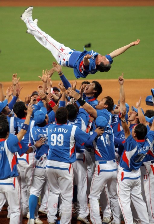 한국 야구는 2008베이징올림픽에서 9전 전승으로 올림픽에서 사상 첫 우승신화를 썼다. 스포츠동아DB.