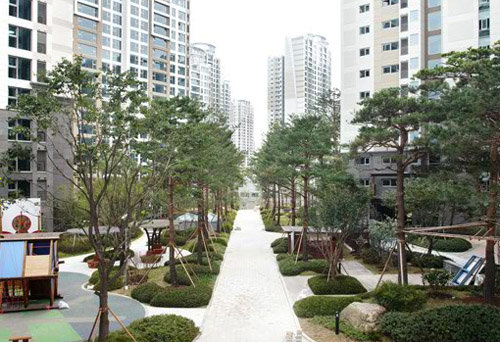 식사지구 일산위시티 단지내 조경