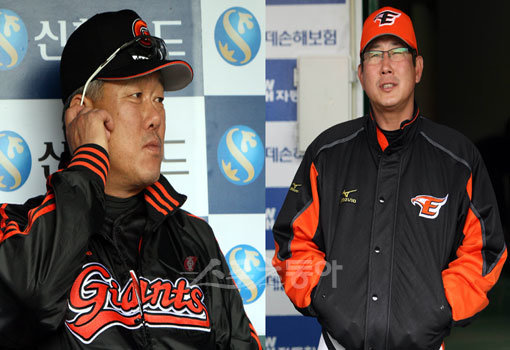 양승호 감독-한대화 감독. 스포츠동아DB