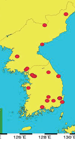 역사상 진도 8이상 지진발생 현황