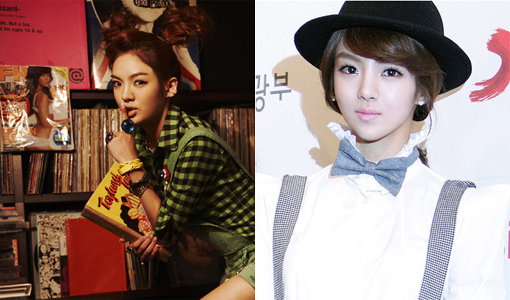 소녀시대 효연과 가상 성형 사진(왼쪽부터).