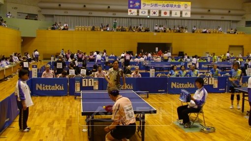 한일 생활체육 동호인들의 축제인 한일생활체육교류행사가 19일부터 25일까지 인천광역시에서 개최된다. 사진은 일본에서 열린 한일교류전 탁구종목의 경기모습.