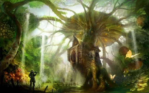 ‘마에스티아온라인’의 게임 배경 원화.