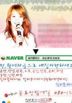 올해 2월 갑자기 부동산 관련 사이트(아래)로 돌변한 소녀시대 멤버 효연의 팬카페. 인터넷 화면 캡처