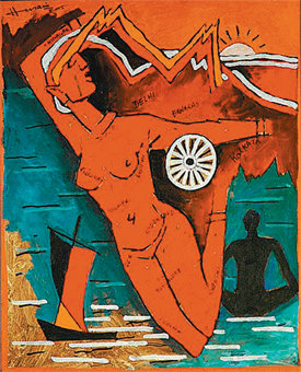 후사인의 2006년 작품 ‘마더 인디아’.