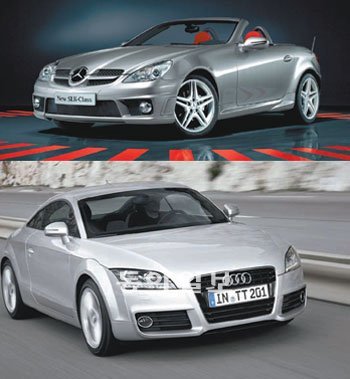 벤츠 SLK 350 AMG(위), 뉴 아우디 TT