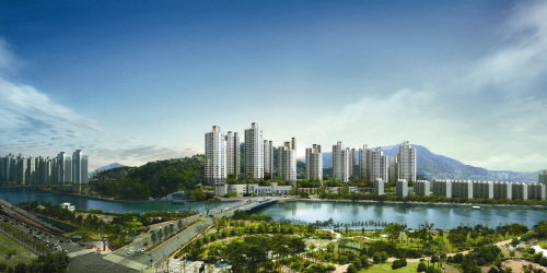 <포스코건설 '더샵 센텀포레' 조감도>