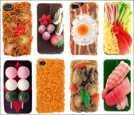 다양한 종류의 ‘음식 아이폰 케이스’ (출처: 일본 쇼핑몰)