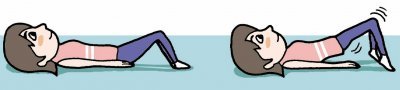 케겔(Kegel) 운동법 똑바로 바닥에 누워 무릎을 구부린 상태에서 숨을 들이마신 후 엉덩이를 서서히 들면서 골반근육을 5초간 조인다. 이어서 어깨, 등, 엉덩이 순서로 바닥에 내리면서 힘을 뺀다.