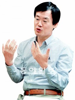 김주호 제일기획 마스터가 12일 서울 서초구 서초동 제일기획 마케팅서비스본부에서 가진 인터뷰에서 평창 겨울올림픽 유치를 위한 프레젠테이션 준비 과정을 설명하고 있다. 제일기획 제공