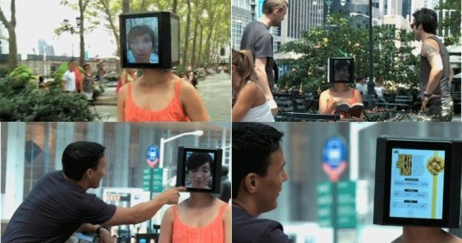 뉴욕 거리를 활보하는 아이패드女 영상 캡쳐