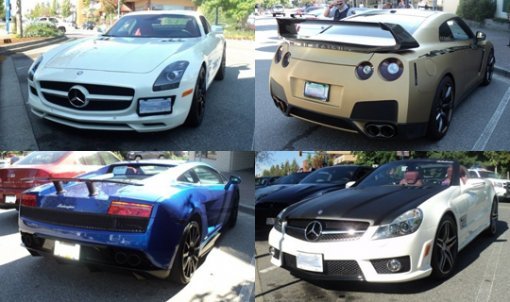 경찰에 압수된 차량들. [사진출처=카스쿱]