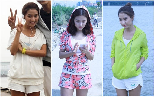 MBC ‘천 번의 입맞춤’에서 다양한 조깅 패션을 선보이고 있는 연기자 김소은.