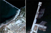 2006년 9월 19일 온라인 위성사진 서비스인 ‘구글어스(Google Earth)’가 촬영한 북한 황해도 비파곶 잠수함 기지 사진.